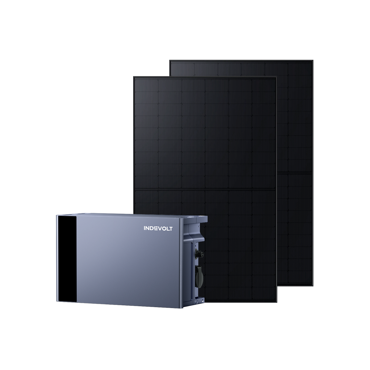 Indevolt SolidFlex 1200 Hybrid Balkonkraftwerk mit Speicher Set - SolidFlex1200 + 500W Bifaziale Solarpanel*2