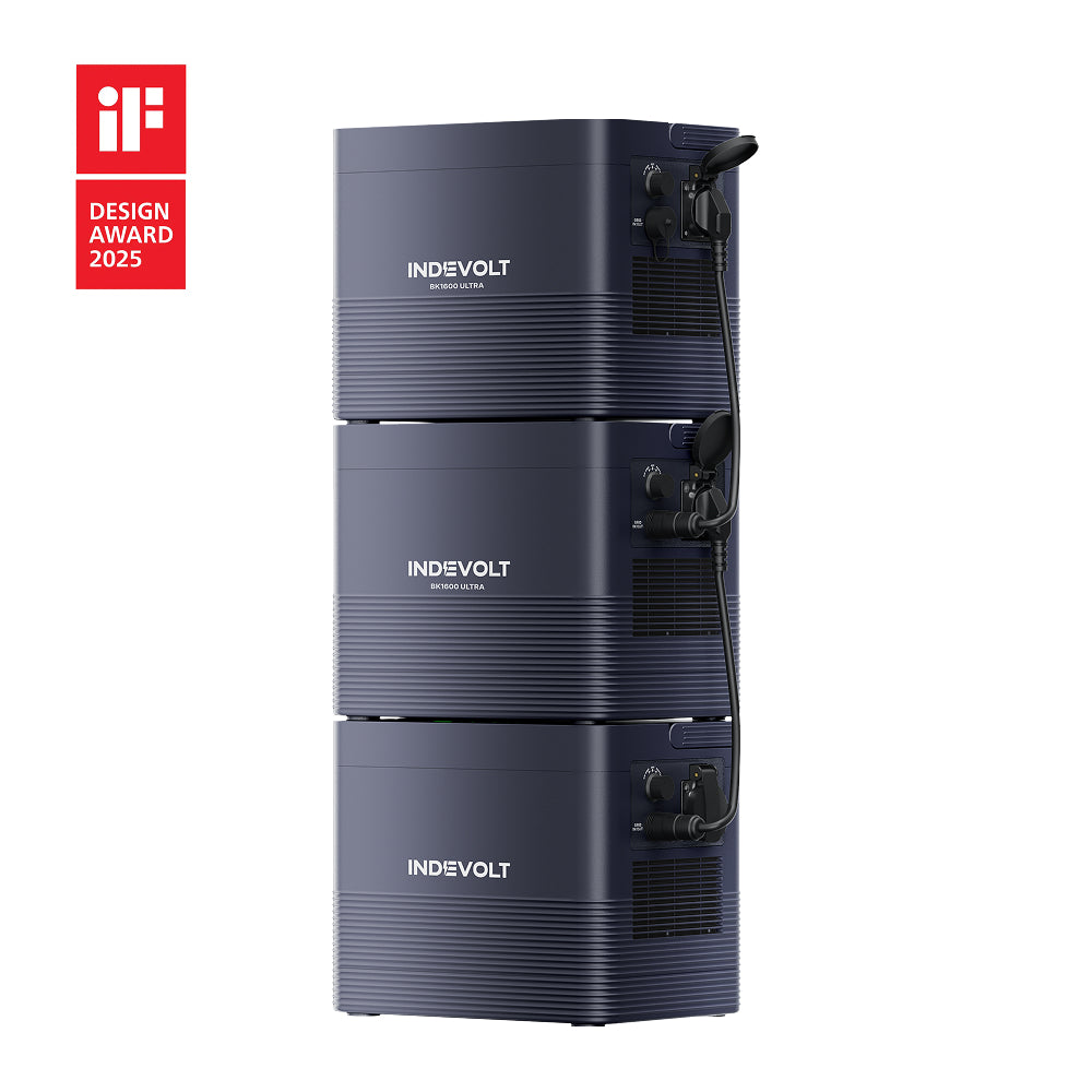 Indevolt BK1600 Ultra Balkonkraftwerk mit Speicher - BK1600 Ultra*2+BK1600 (4908Wh) / Ohne Solarpanels / Ohne Halterungen