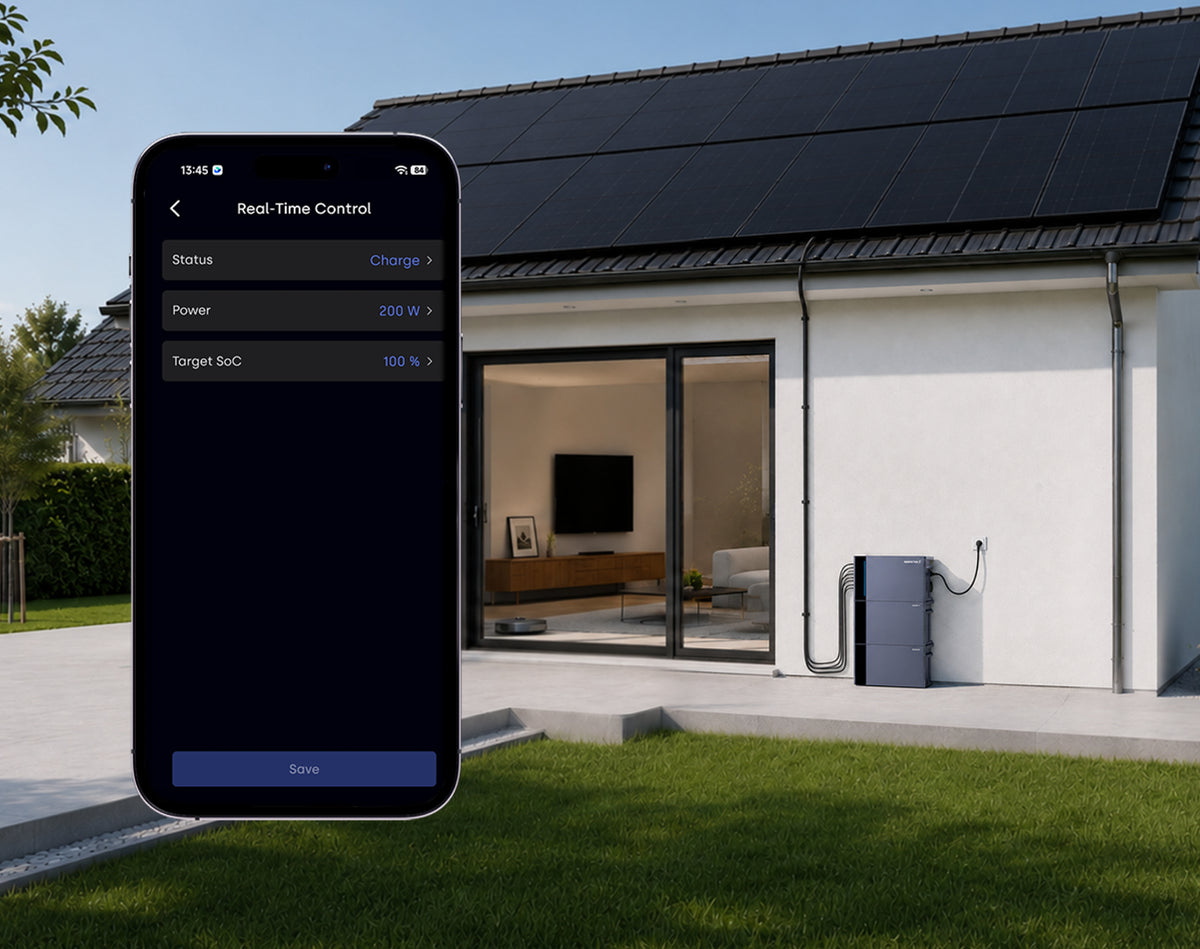 Sofort reagieren, immer flexibel bleibenBasierend auf aktueller PV-Erzeugung, Haushaltsverbrauch und Batteriestand kannst du dein System jederzeit manuell anpassen – für maximale Kontrolle in jeder Situation.