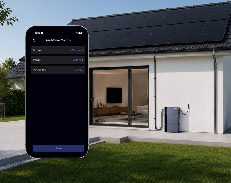 Sofort reagieren, immer flexibel bleibenBasierend auf aktueller PV-Erzeugung, Haushaltsverbrauch und Batteriestand kannst du dein System jederzeit manuell anpassen – für maximale Kontrolle in jeder Situation.